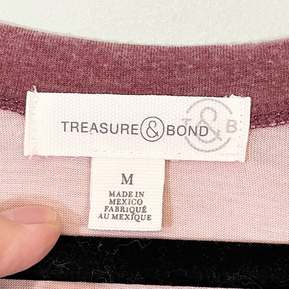 TREASURE & BOND Women's Pink Super Soft Pullover Long Sleeve Shirt Medium NWT - Picture 7 of 9